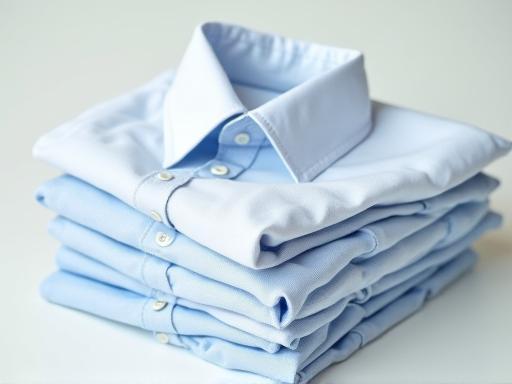 Pile de chemises fraîchement lavées et pliées