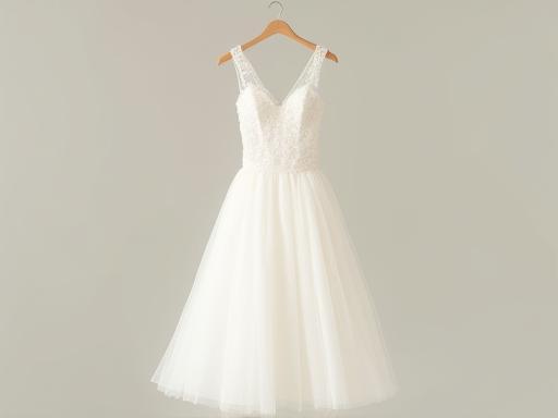 Élégante robe de mariée sur un cintre